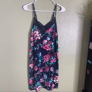 Xhilaration Navy blue Floral Mini Dress